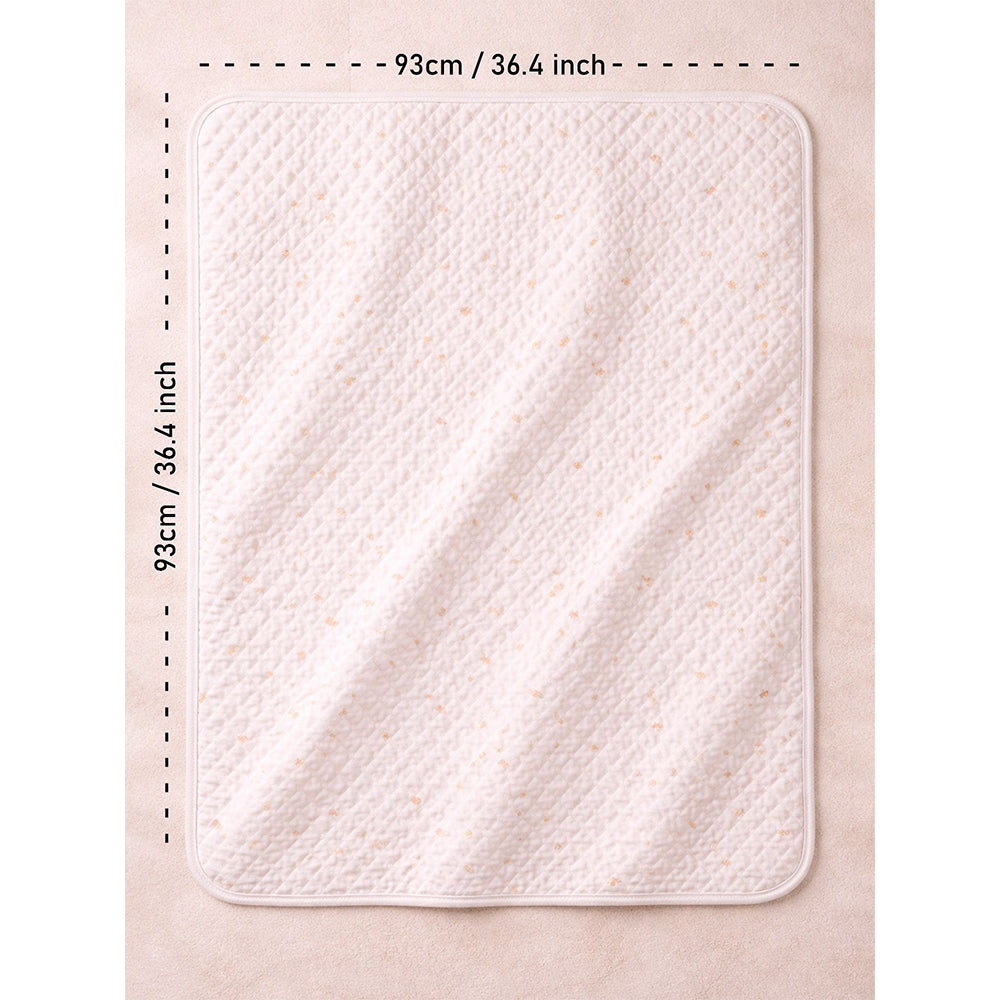 Peach Soft Quilted Cotton Winter Wrapper with Hood for Newborn & Infants with Free storage Pouch