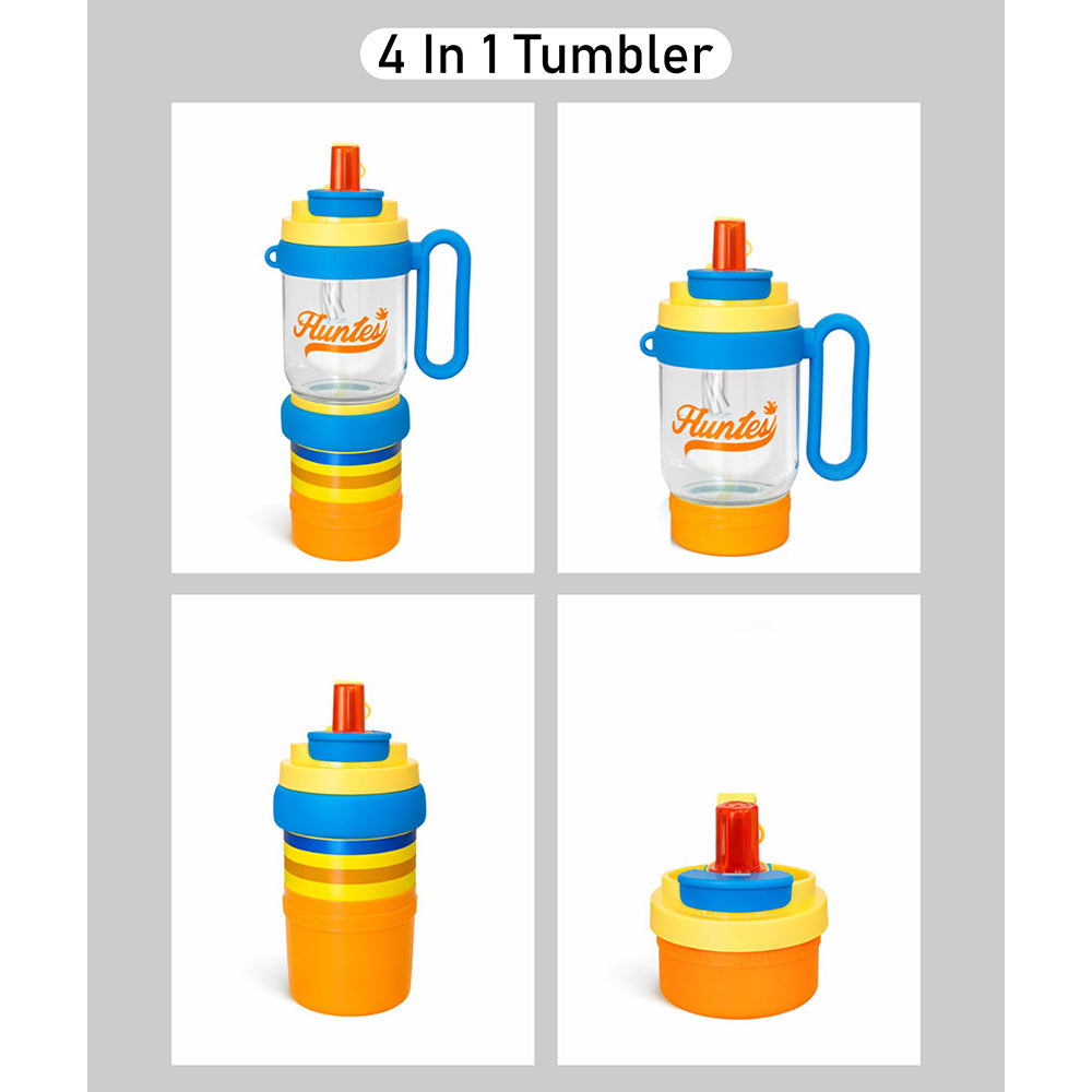Blue Orange 4 in one Water Bottle , infuser & mini snack box for teens and Adults, 1000ml