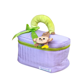 13 pcs Purple Monkey soft satin pouch Newborn Hamper /Gift Box for Baby, 0-6 months