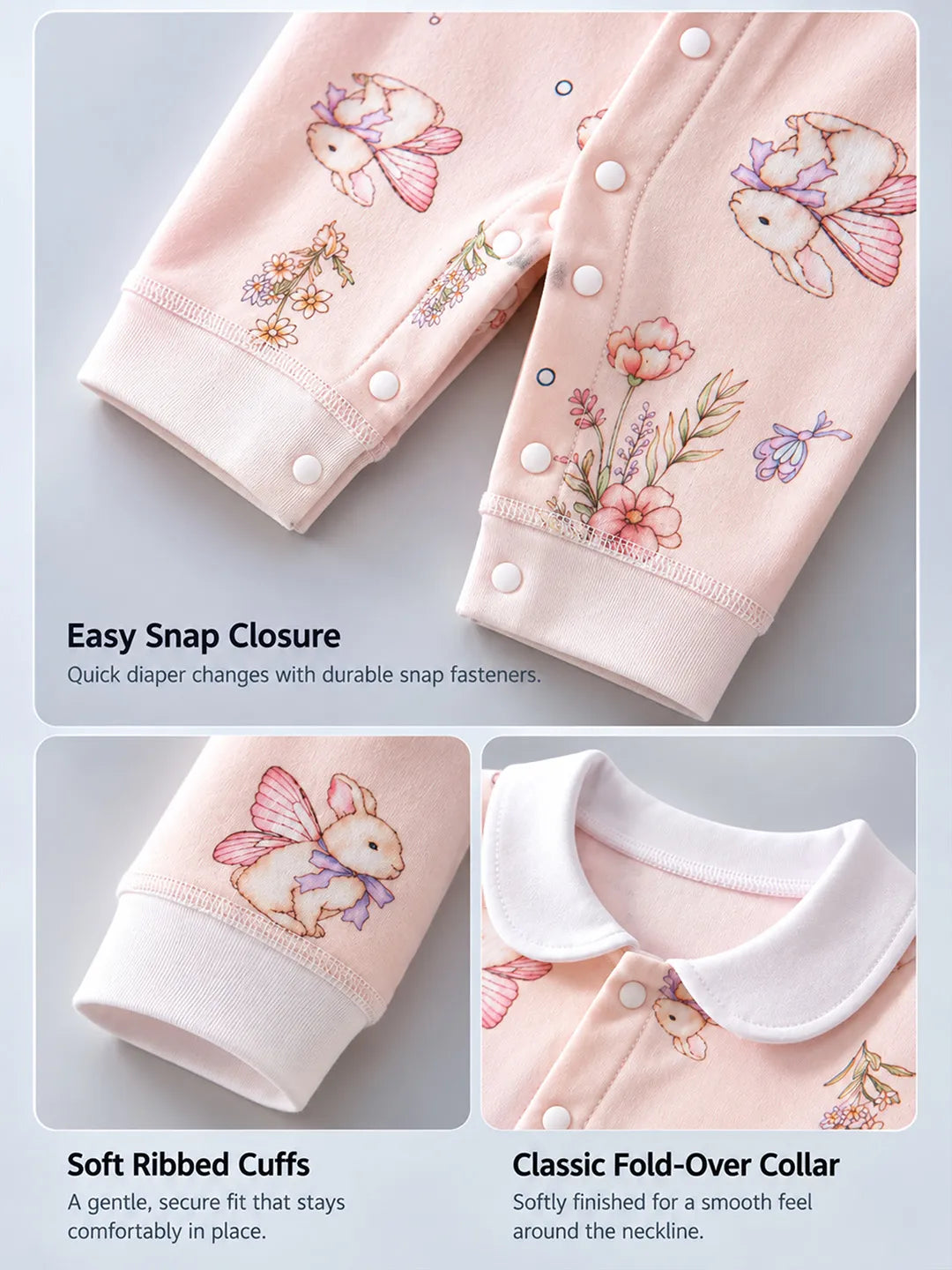 15 pcs Bunny Wings Floral Newborn Baby Girl Gift Box All Season Wear Hamper(0 - 6 months)