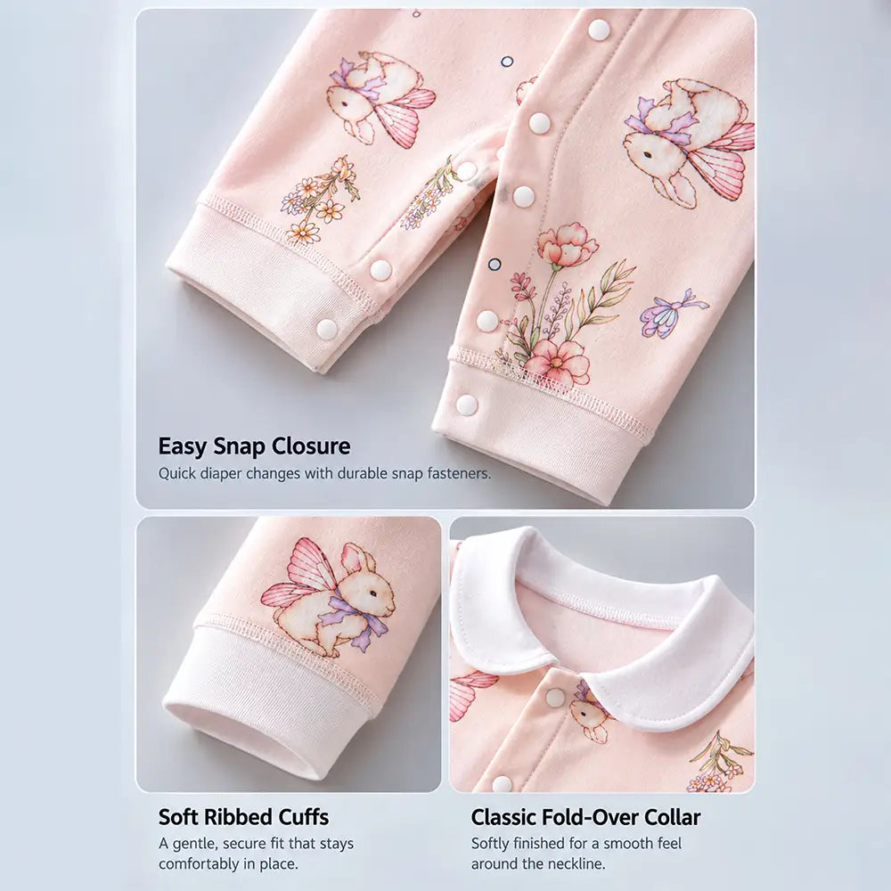 15 pcs Bunny Wings Floral Newborn Baby Girl Gift Box All Season Wear Hamper(0 - 6 months)
