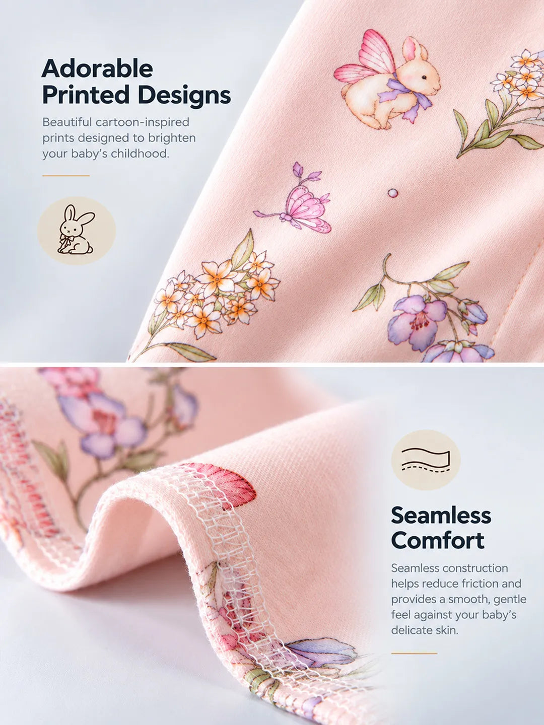15 pcs Bunny Wings Floral Newborn Baby Girl Gift Box All Season Wear Hamper(0 - 6 months)