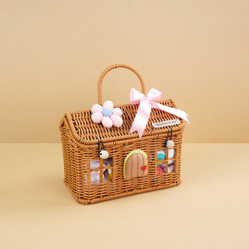 15 pcs Pink Blessed Home Newborn Hamper/Gift Box for Baby Girl