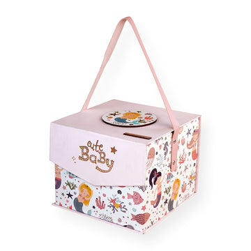 16pcs Pink Mermaid Newborn Hamper/Gift Box for Baby Girl, 0-6 months