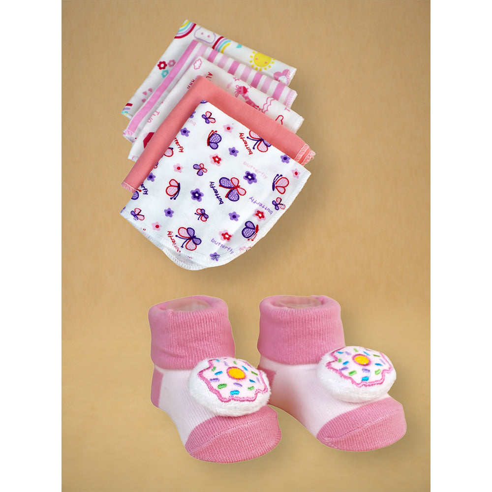 16pcs Pink Mermaid Newborn Hamper/Gift Box for Baby Girl, 0-6 months