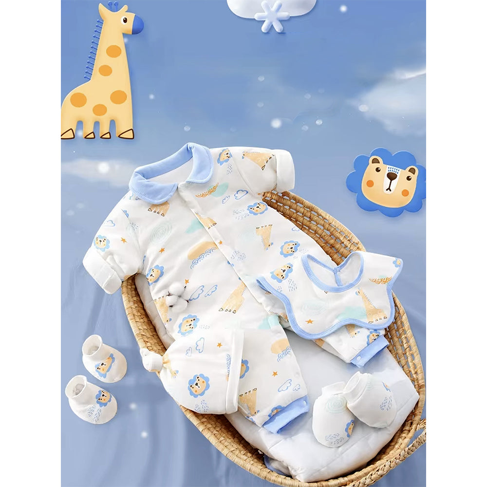 20 pcs Blue Animal Kingdom  Newborn Baby Girl/ Boy Gift Box , all season wear Hamper, (0 - 12 months)