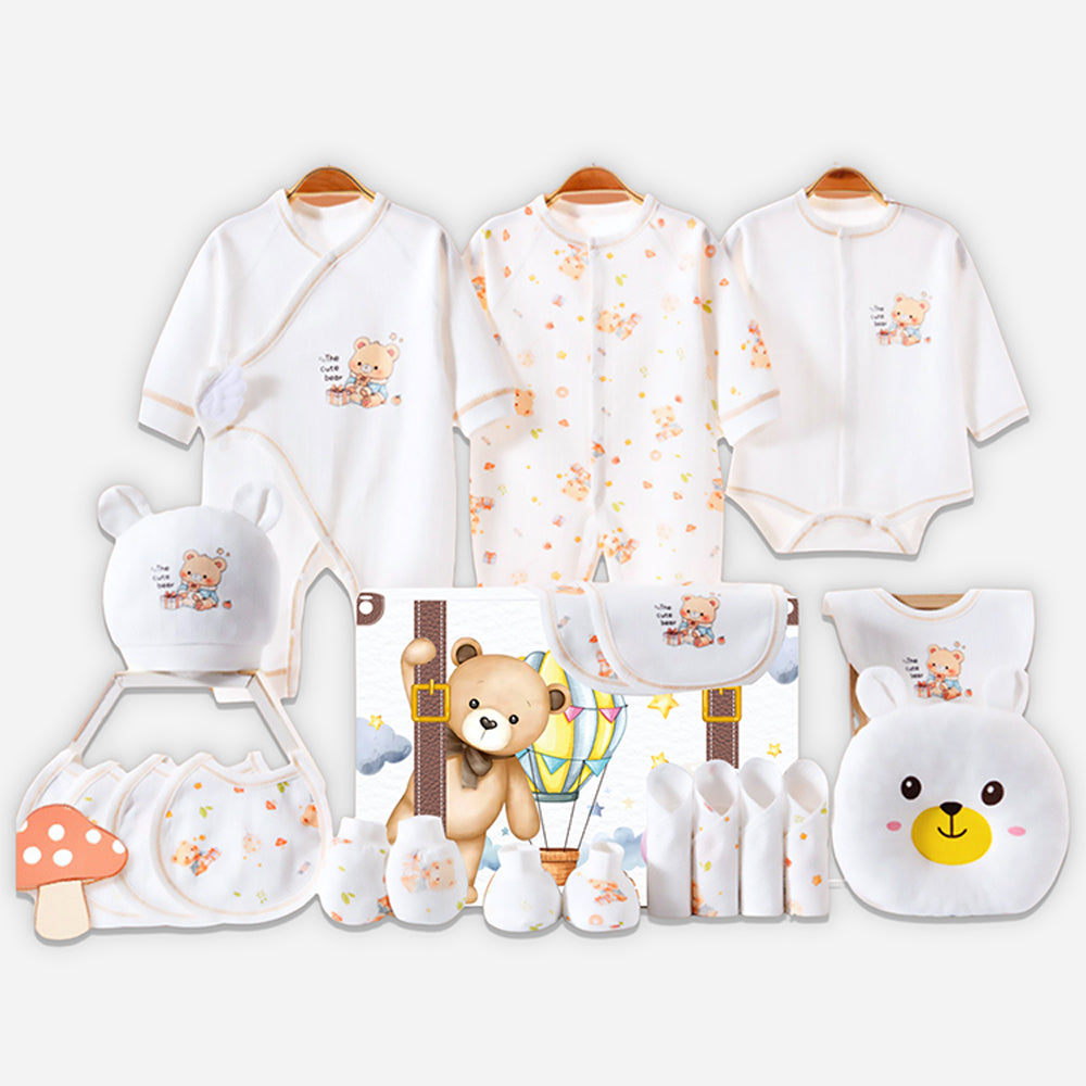 20pcs Gift Bear Hamper for Newborn Baby Boy / Baby Girl, Giftset for Baby , All Season wear, 0-12 months