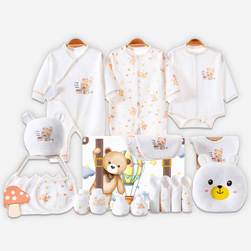 20pcs Gift Bear Hamper for Newborn Baby Boy / Baby Girl, Giftset for Baby , All Season wear, 0-12 months