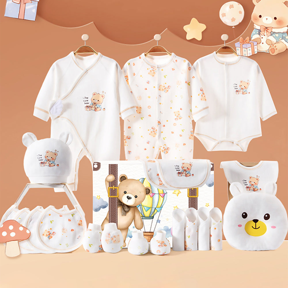 20pcs Gift Bear Hamper for Newborn Baby Boy / Baby Girl, Giftset for Baby , All Season wear, 0-12 months