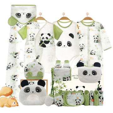 21 pcs Green Big Panda Newborn Baby Girl/ Boy Gift Box , all season wear Hamper, (0 - 12 months)