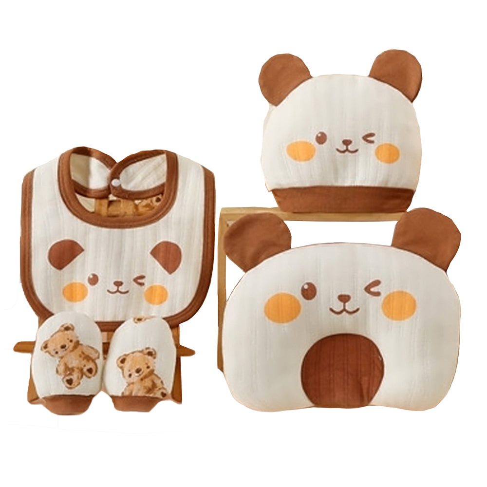 21 pcs Brown Cream Lovely Bear Newborn Baby Girl/ Boy Gift Box , all season wear Hamper, (0 - 12 months)