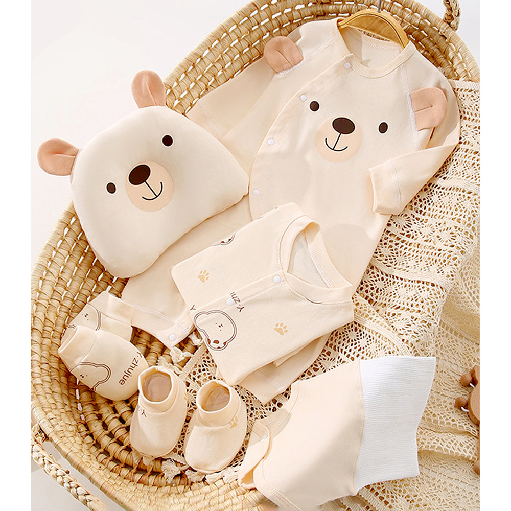 21pcs Woodland Bear Totebag Hamper for Newborn Baby Boy / Baby Girl, Giftset for Baby , All Season wear, 0-12 months