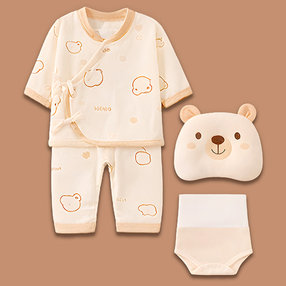 21pcs Woodland Bear Totebag Hamper for Newborn Baby Boy / Baby Girl, Giftset for Baby , All Season wear, 0-12 months