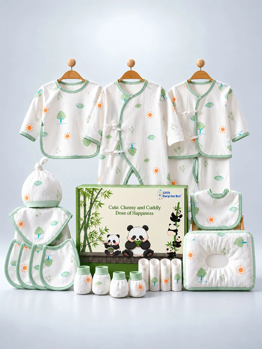 21 pcs Little Tree Newborn Baby Girl/ Boy Gift Box All Season Wear Hamper(0 - 6 months)