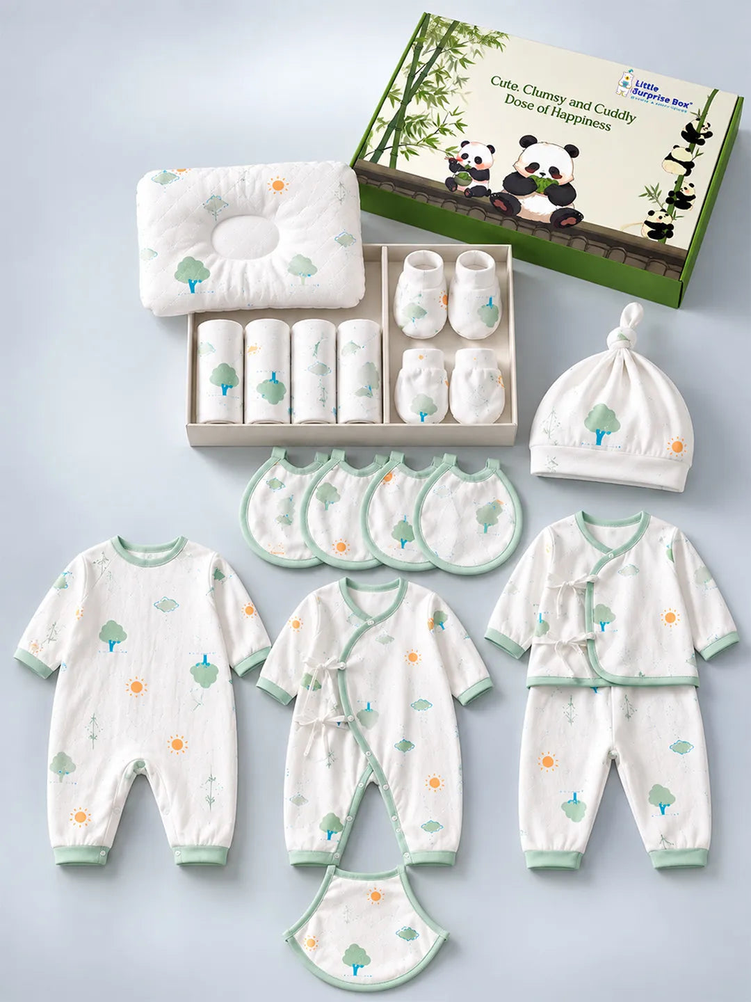 21 pcs Little Tree Newborn Baby Girl/ Boy Gift Box All Season Wear Hamper(0 - 6 months)