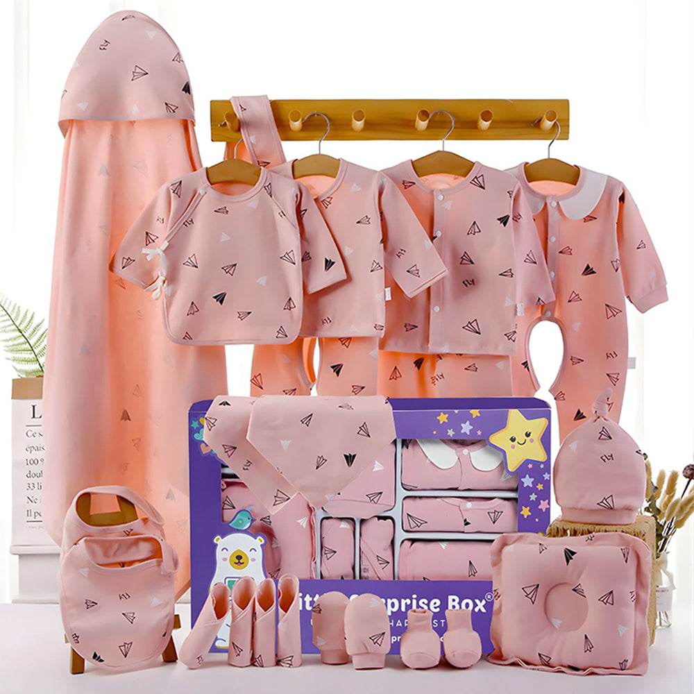 Newborn Baby Boy/Baby Girl 21pcs Gift Box, Peach (0 - 12 Months