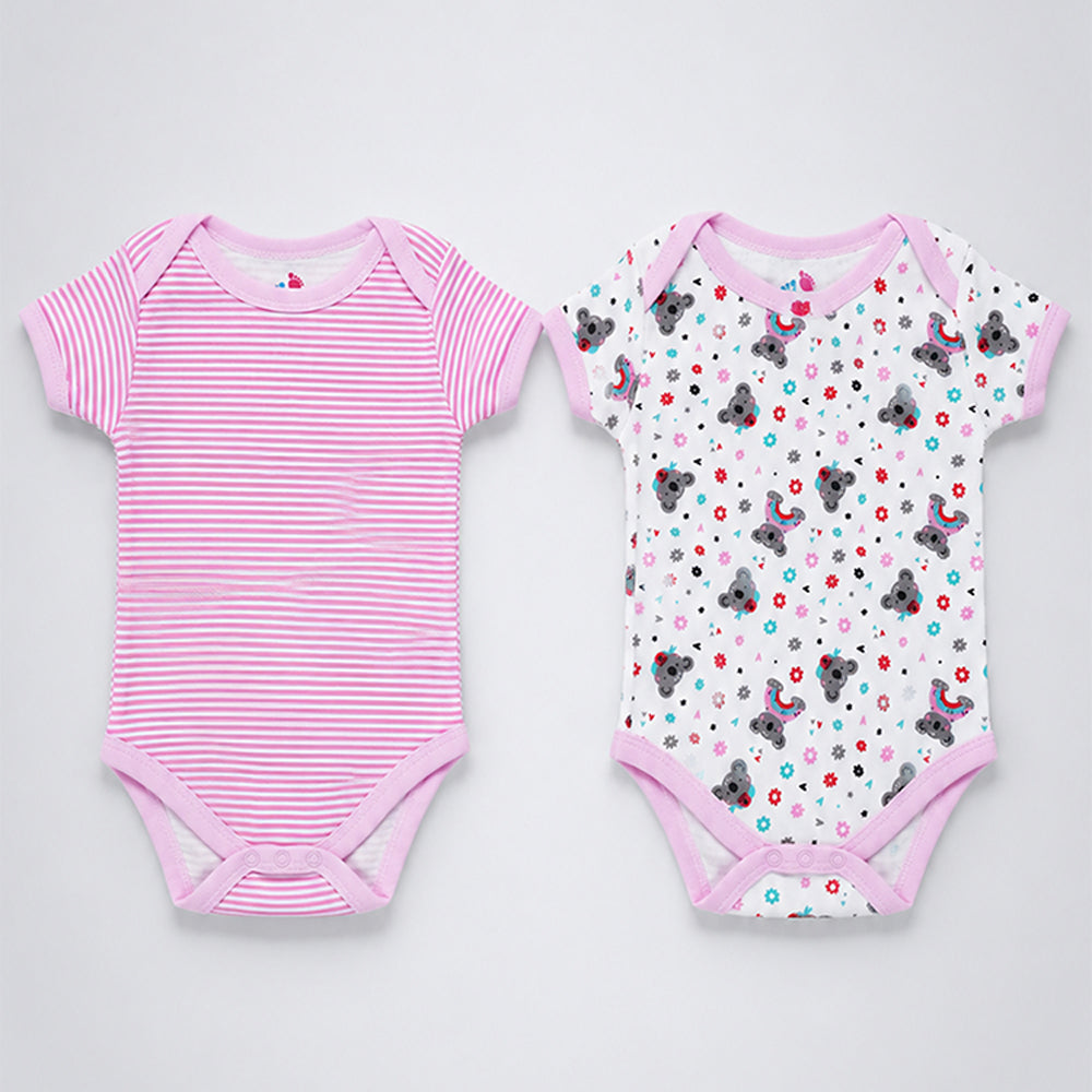 22 pcs, Pink Animals Newborn Baby Girl All Season wear,Gift Hamper set, 0-6 months