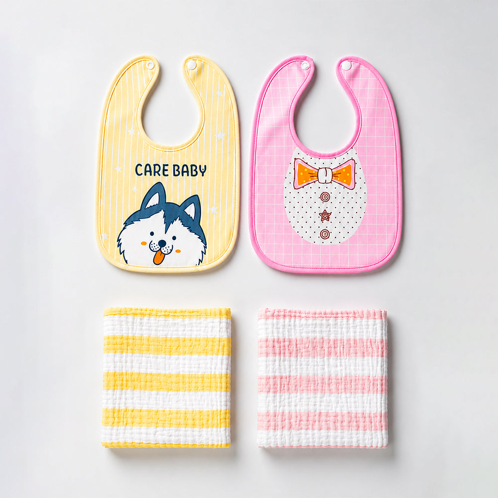 22 pcs, Pink Animals Newborn Baby Girl All Season wear,Gift Hamper set, 0-6 months