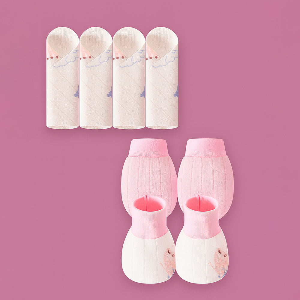 22pcs Pink Penguin Newborn Baby Girl/ Boy Gift Box , all season wear Gift Hamper, (0 - 12 months)
