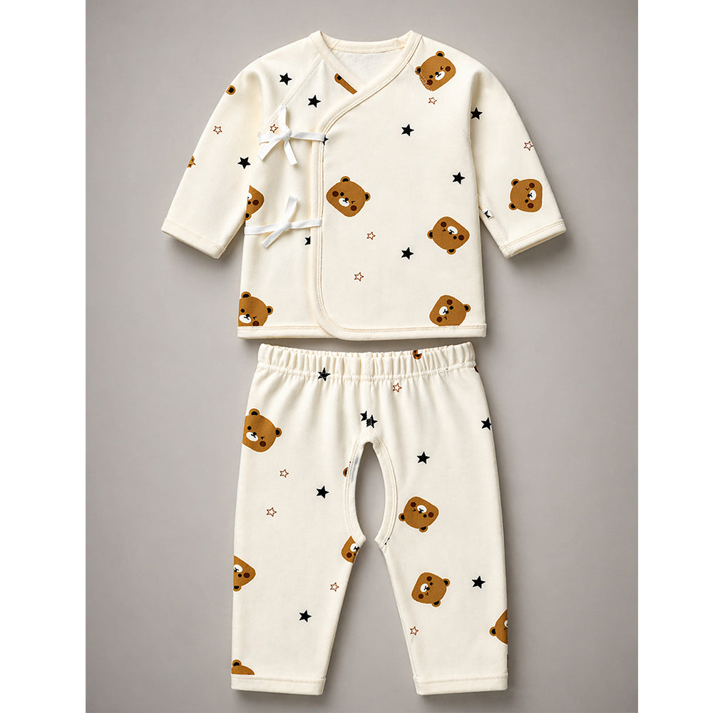 22 pcs Tribal Bear Hamper for Newborn Baby Boy/ Baby Girl, All season wear hamper with tribal bear travel Suitcase , 0-12 months