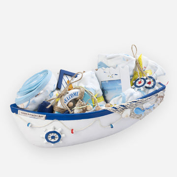 23 pcs Nautical Big Wooden Boat, Gift hamper for a newborn baby, Giftset for a baby, 0-12 months