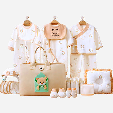 23pcs Envelope Bear Totebag Hamper for Newborn Baby Boy / Baby Girl, Giftset for Baby , All Season wear, 0-12 months