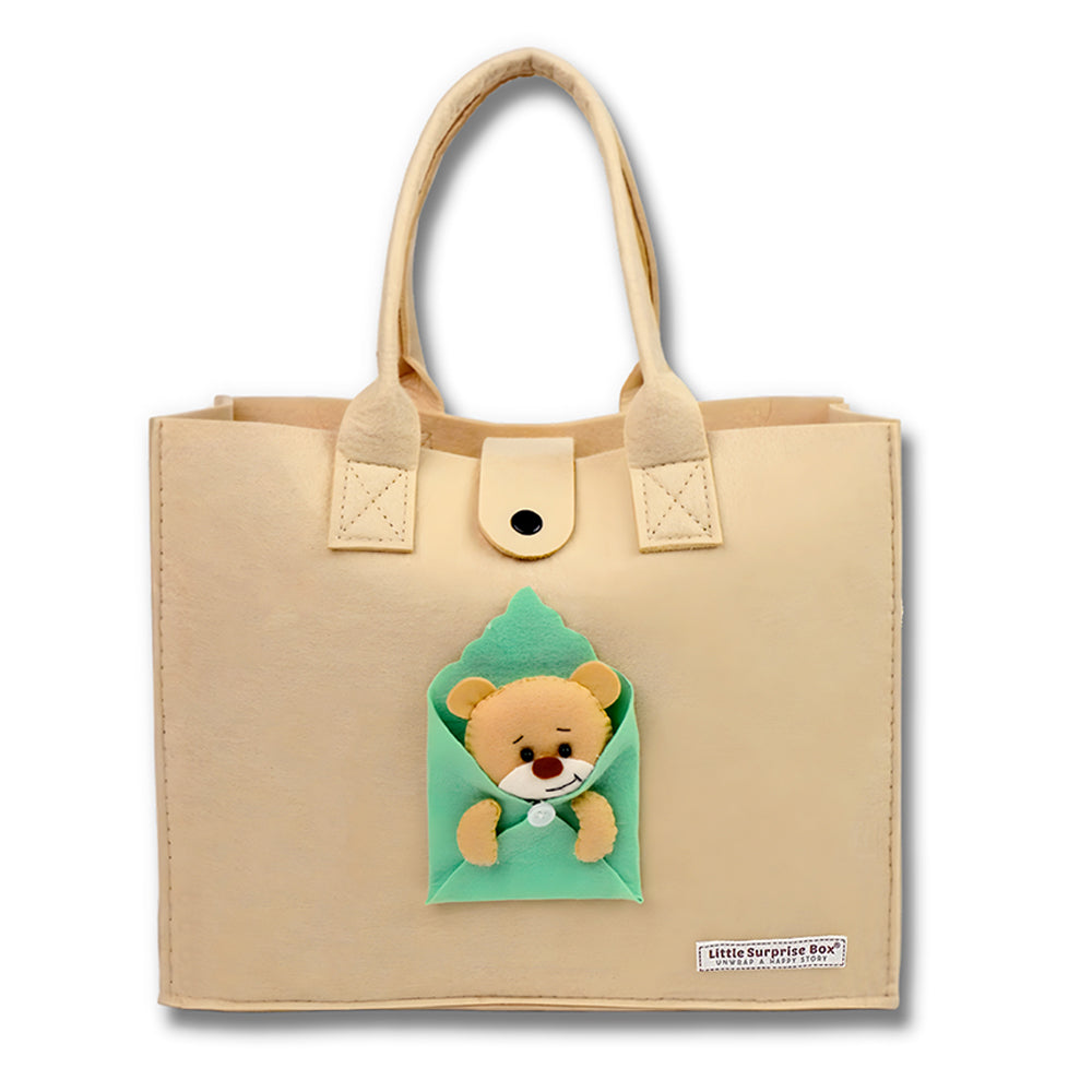 23pcs Envelope Bear Totebag Hamper for Newborn Baby Boy / Baby Girl, Giftset for Baby , All Season wear, 0-12 months