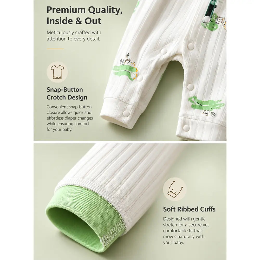 24 pcs Green Safari Animals Newborn Baby Girl/ Boy Gift Box All Season Wear Hamper(0 - 6 months)