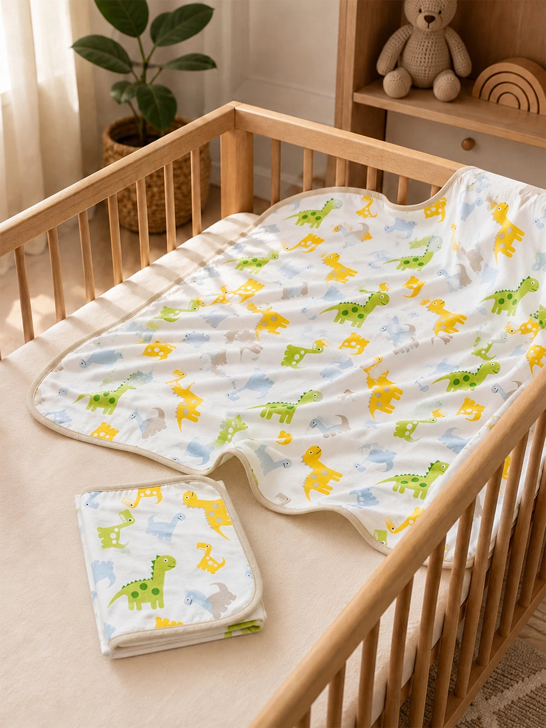 9 Pcs Beige Animals print Newborn Baby All Season Wear, Net Gift Hamper set, 0-6 months