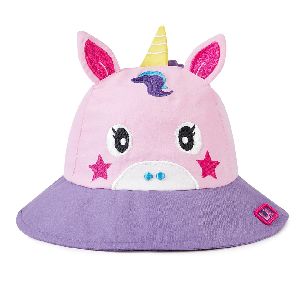 3D Horn Unicorn Wide Coverage Sun Hat for Kids& Toddlers with Adjustable Strap