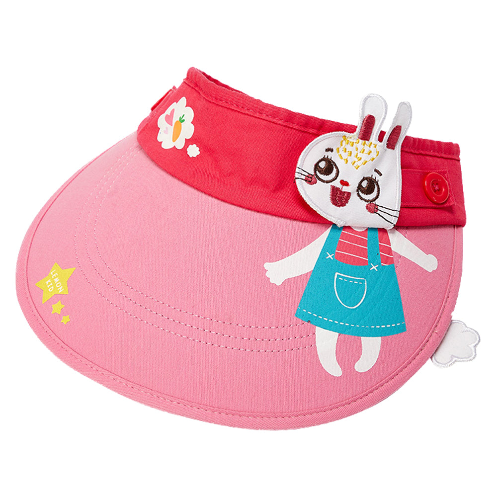 Cotton Pink Rabbit theme Visor Hat for Kids& Toddlers