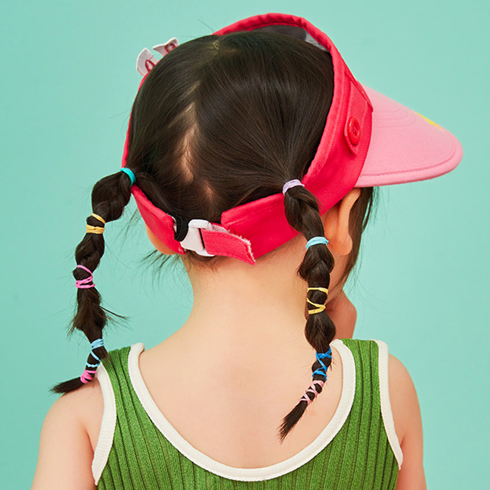 Cotton Pink Rabbit theme Visor Hat for Kids& Toddlers
