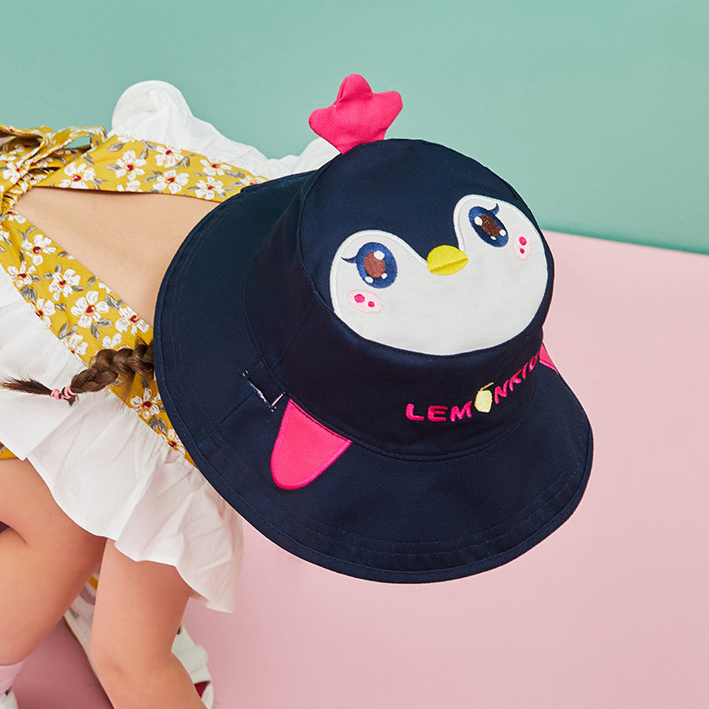 Pink & Navy Dual Side Reversible Sun Hat with UPF50+ for Toddlers& Kids