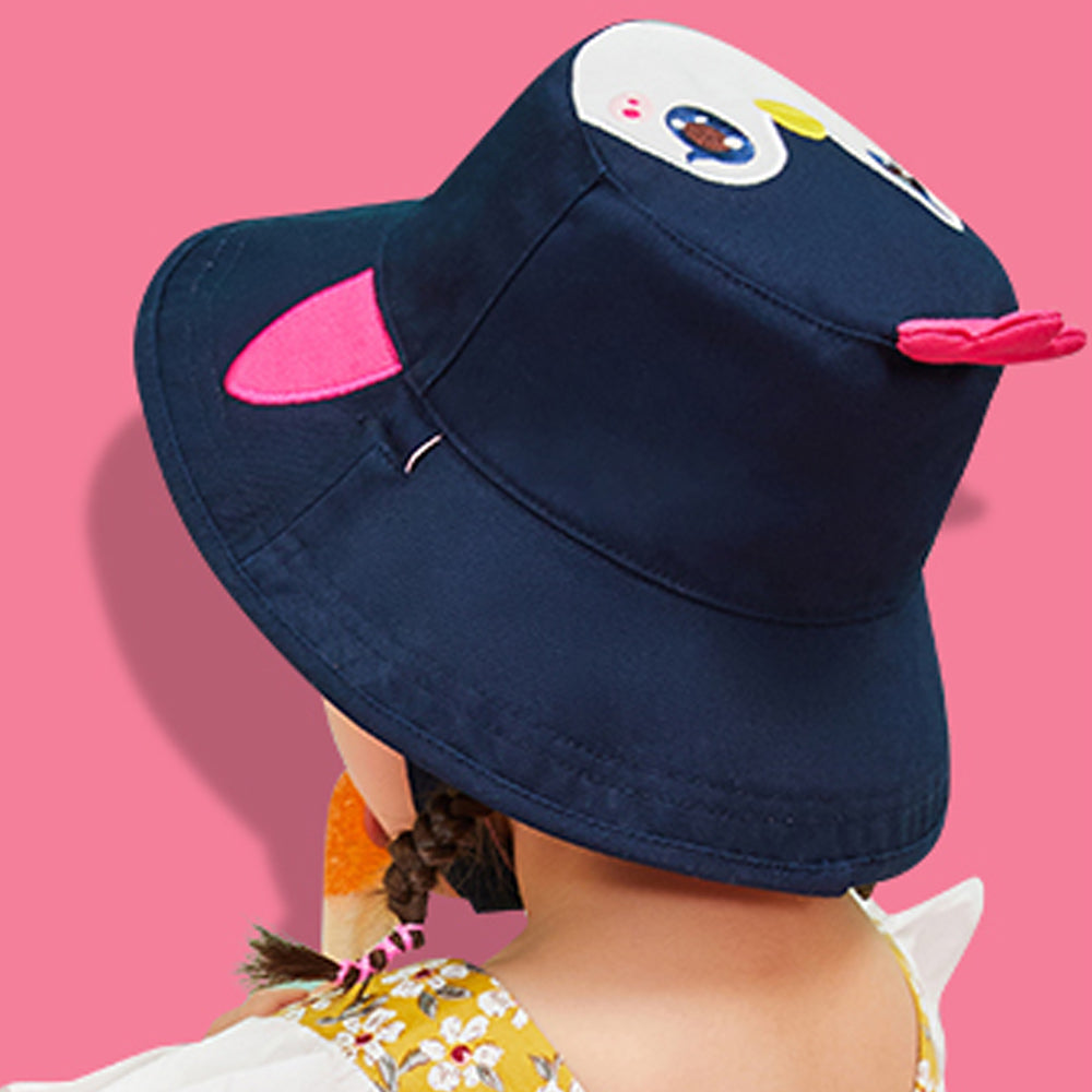 Pink & Navy Dual Side Reversible Sun Hat with UPF50+ for Toddlers& Kids