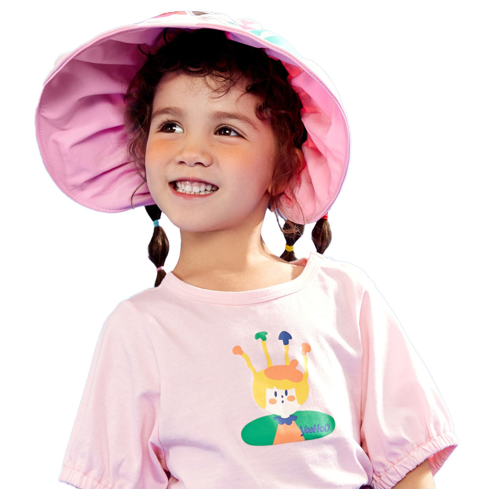 Headband styled Pink Rabbit themed Visor Hat for Kids.