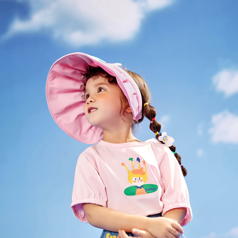 Headband styled Pink Rabbit themed Visor Hat for Kids.