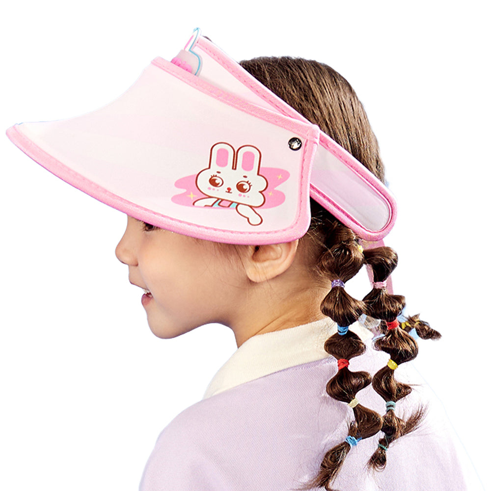 Pink Rabbit theme soft Fabric Visor Hat for Kids& Toddlers