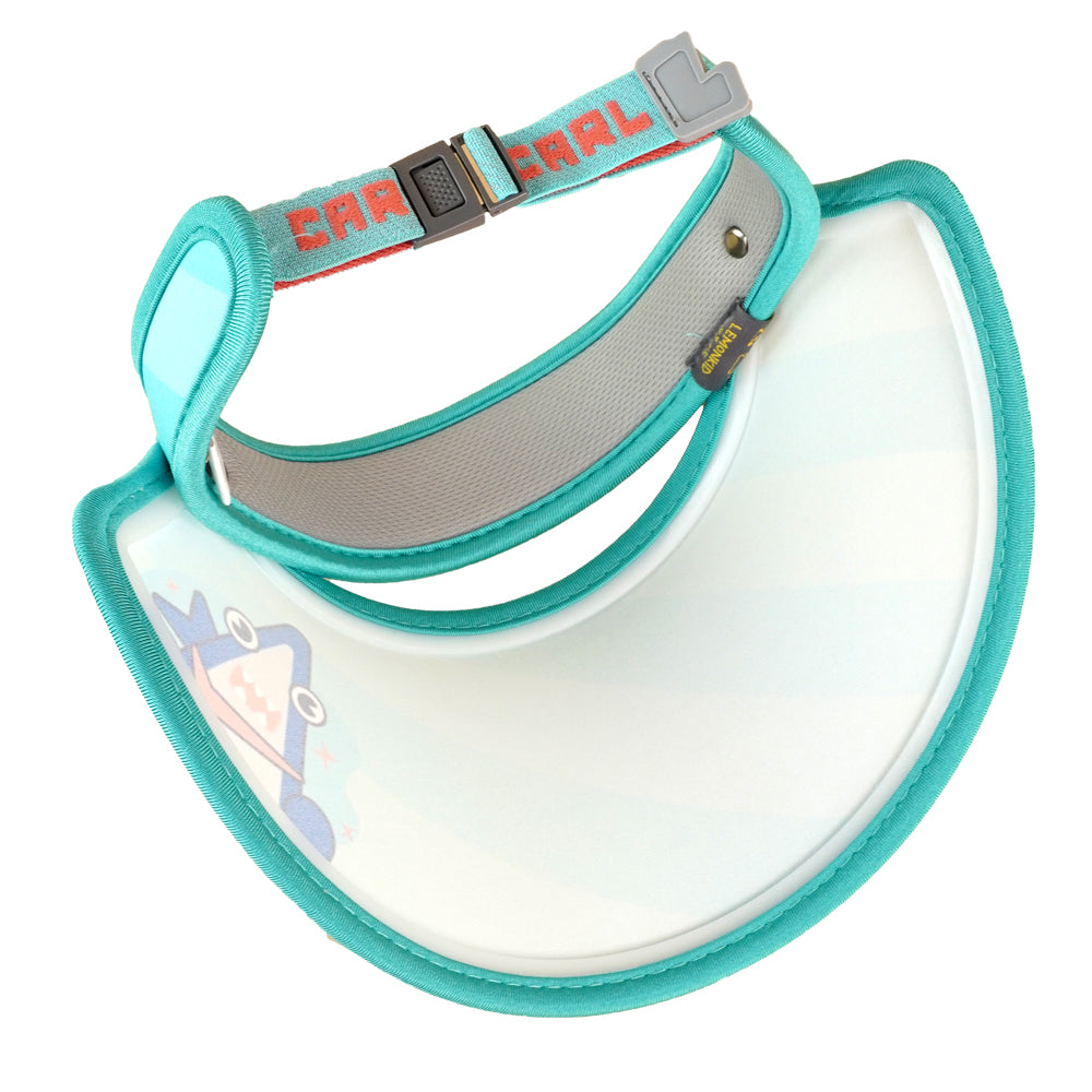 Teal Whale theme soft Fabric Visor Hat for Kids& Toddlers