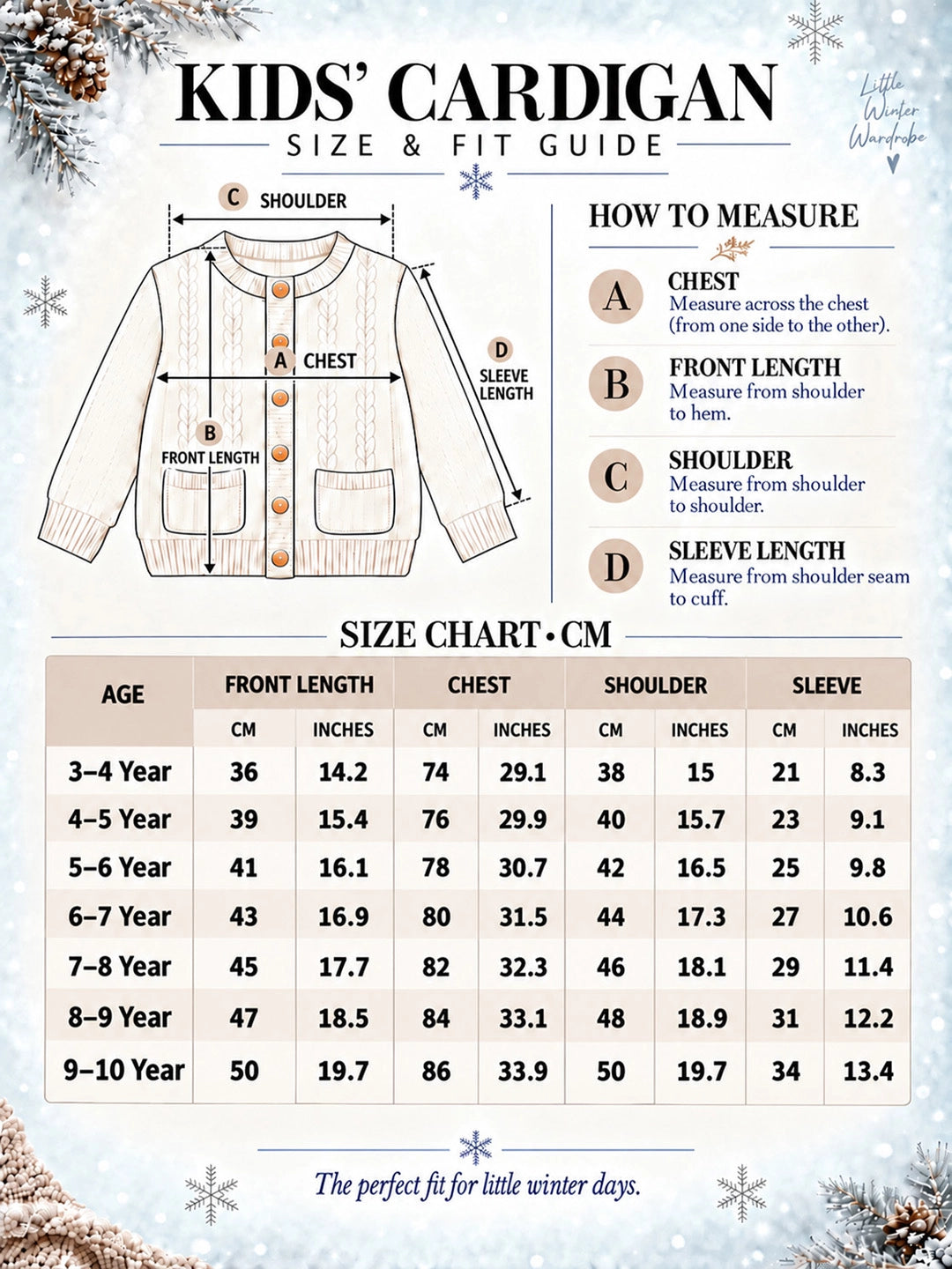 Brown Multi Color Pompom Winter Cardigan Sweater for Kids