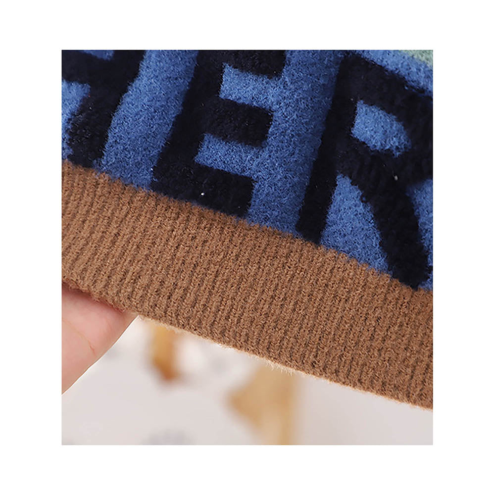 Brown No 1 Hero themed Knitted Warmer Cardigan Sweater for Kids