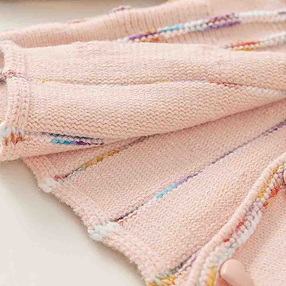 Oversized Flaired Peach Tulips Knitted Warmer Cardigan with matching Hairclip