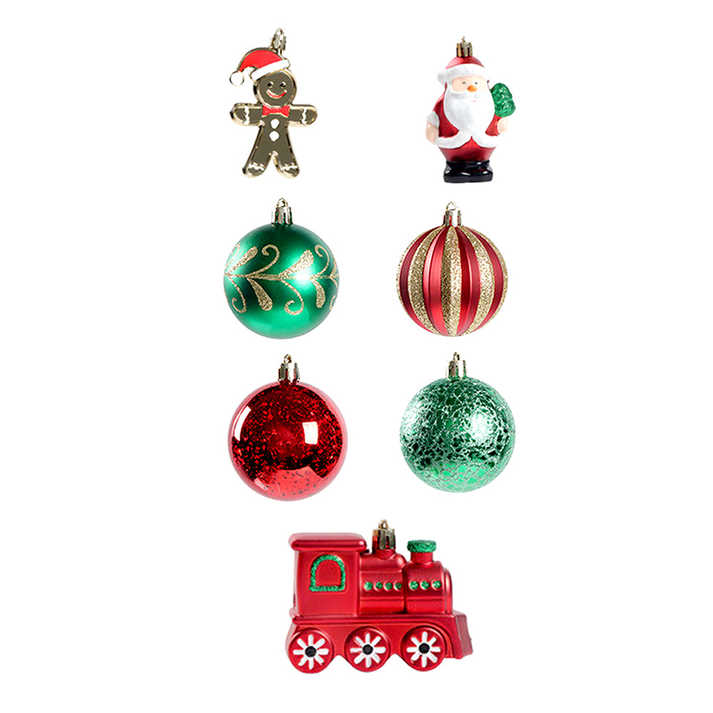 13pcs Gingerbread Santa themed  assorted Christmas Tree Balls & xmas decoration set