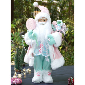 20 inches Pastel Candyland self standing Santa Christmas table décor and christmas décor