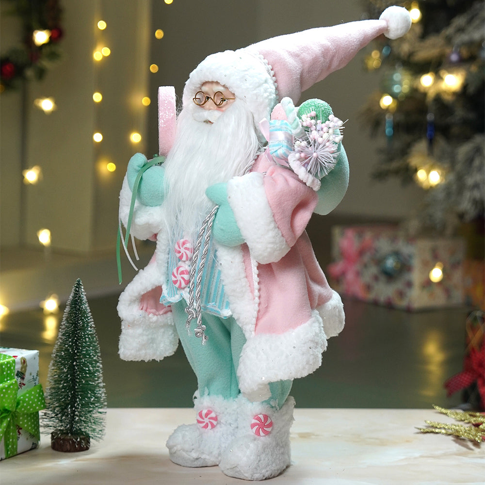 20 inches Pastel Candyland self standing Santa Christmas table décor and christmas décor