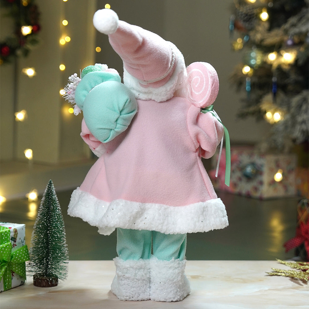 20 inches Pastel Candyland self standing Santa Christmas table décor and christmas décor