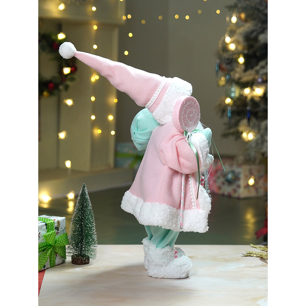 20 inches Pastel Candyland self standing Santa Christmas table décor and christmas décor