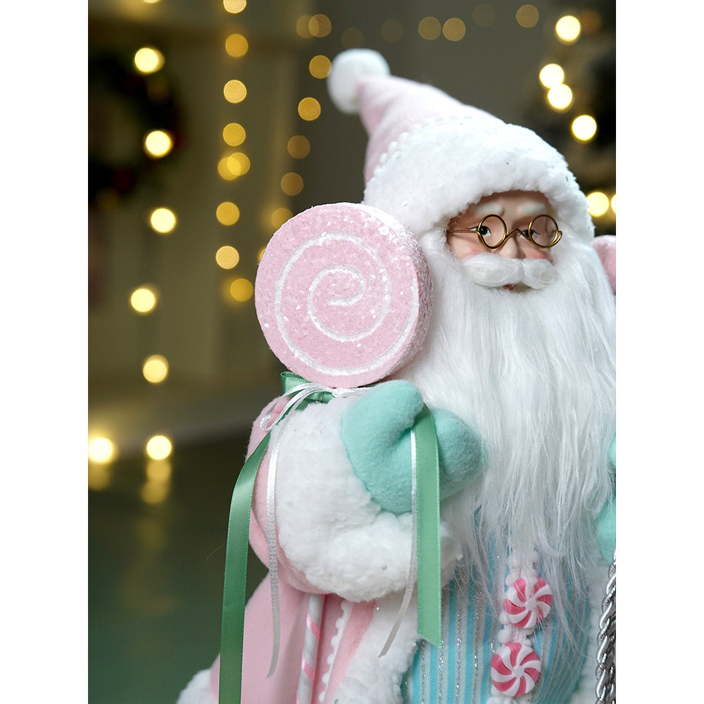 20 inches Pastel Candyland self standing Santa Christmas table décor and christmas décor