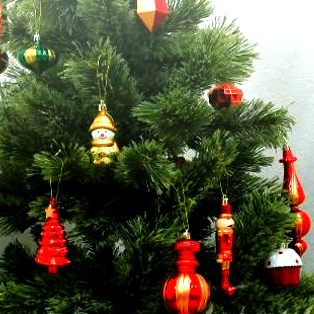 22pcs Red & Green Big Long nutcracker assorted Christmas Tree Balls & xmas decoration set