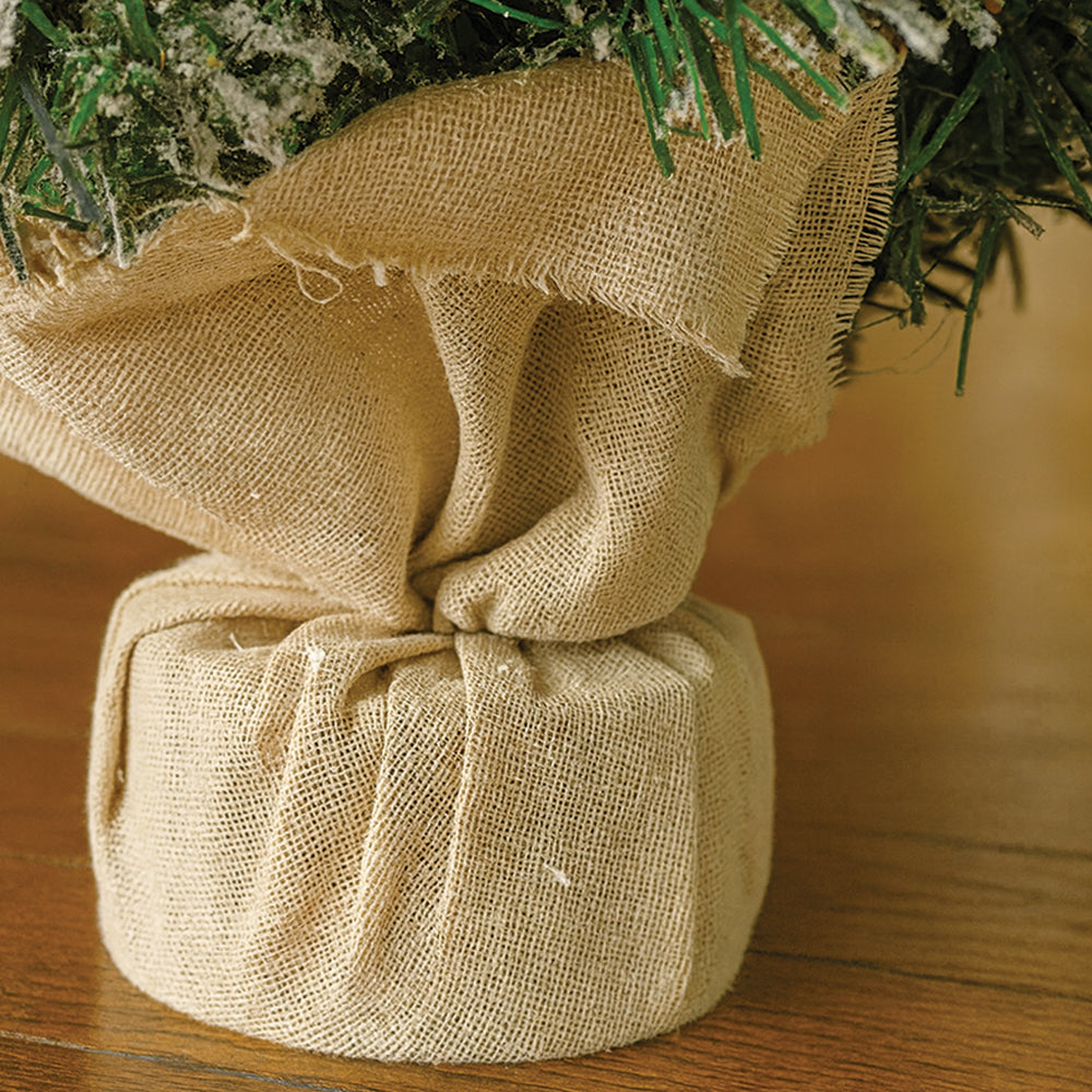 2 feet Gold Swirl Frosty Bushy Christmas Tree filled with balls and ornament Fillers