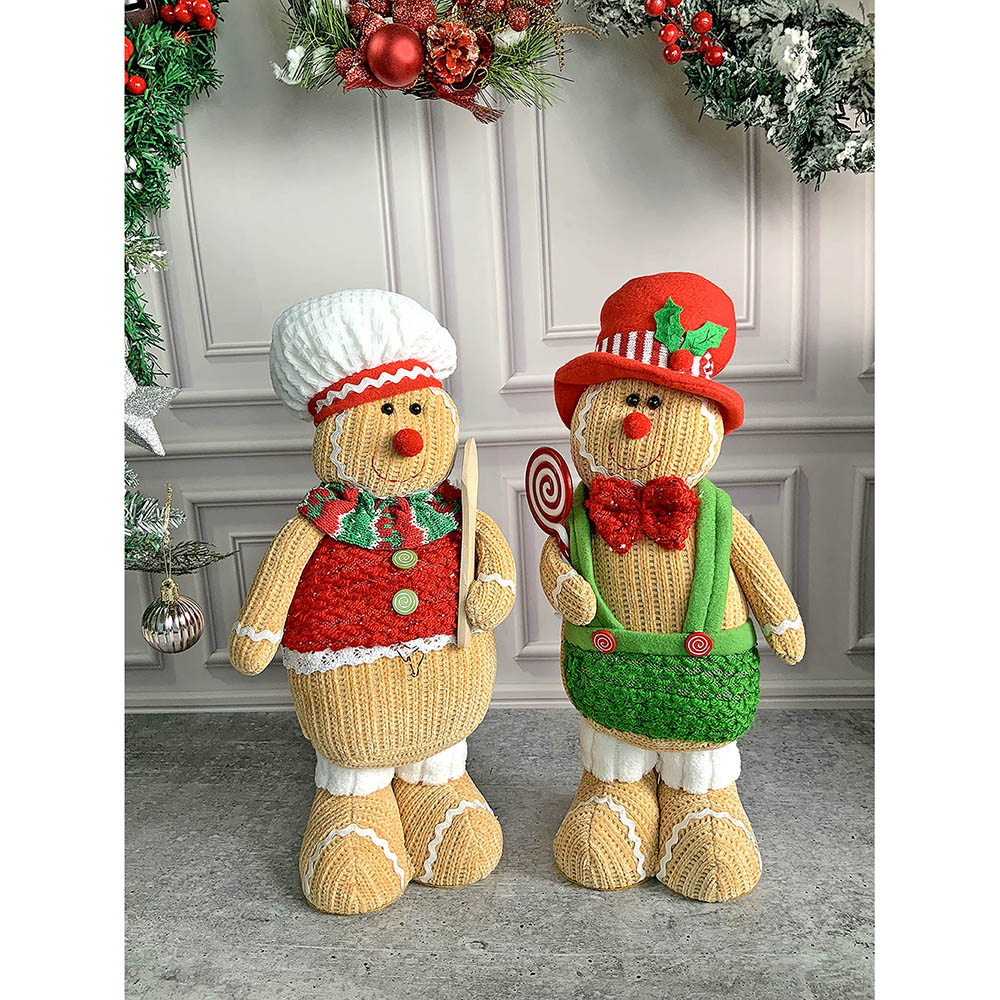 2 pcs Gingerbread Man combo set Christmas Decor